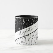 Personalisierte Schwarzweiß-Musik Tasse (Zentrum)