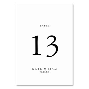 Personalisierte Schwarzweiss-Tischnummer Tischnummer