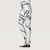 Personalisierte Schwarzweißspirale Leggings (Links)