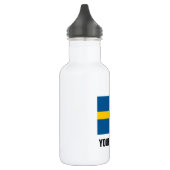 Personalisierte schwedische Flaggenwasserflaschen Edelstahlflasche (Links)