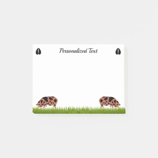 Personalisierte Schweine Post-it Klebezettel (Vorderseite)