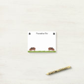 Personalisierte Schweine Post-it Klebezettel (Auf Schreibtisch)