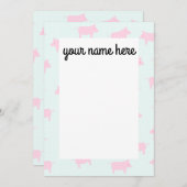 Personalisierte Schweinekarte Dankeskarte (Vorne/Hinten)