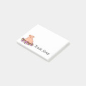 Personalisierte Schweinekleber Post-it Klebezettel (angewinkelt)