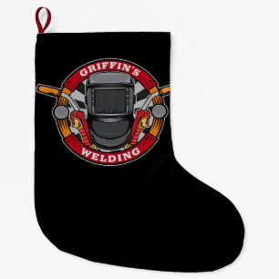 Personalisierte Schweißwerkschnecke Großer Weihnachtsstrumpf