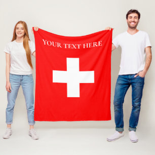 Personalisierte Schweiz Flagge Schweiz Schweizer E Fleecedecke