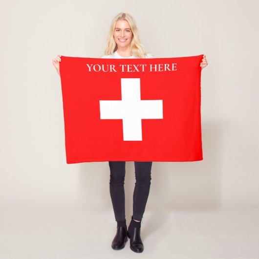 Personalisierte Schweiz-Flagge Schweiz Schweizer E Fleecedecke (Beispiel)
