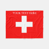 Personalisierte Schweiz-Flagge Schweiz Schweizer E Fleecedecke (Vorderseite (Horizontal))