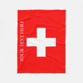 Personalisierte Schweiz-Flagge Schweiz Schweizer E Fleecedecke (Vorderseite)