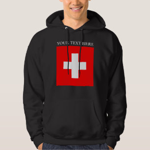 Personalisierte Schweiz Flagge Schweiz Schweizer E Hoodie