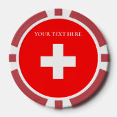 Personalisierte Schweiz-Flagge Schweiz Schweizer E Pokerchips (Vorderseite)