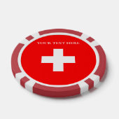 Personalisierte Schweiz-Flagge Schweiz Schweizer E Pokerchips (Einzeln)