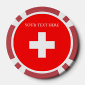 Personalisierte Schweiz-Flagge Schweiz Schweizer E Pokerchips (Rückseite)