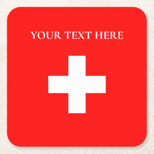 Personalisierte Schweiz-Flagge Schweiz Schweizer E Rechteckiger Pappuntersetzer