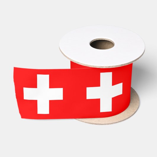 Personalisierte Schweiz-Flagge Schweiz Schweizer E Satinband (Spule)