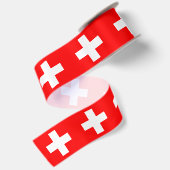 Personalisierte Schweiz-Flagge Schweiz Schweizer E Satinband (Rückseite)