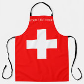 Personalisierte Schweiz Flagge Schweiz Schweizer E Schürze (Vorderseite)