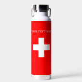 Personalisierte Schweiz-Flagge Schweiz Schweizer E Trinkflasche (Vorne)