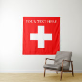 Personalisierte Schweiz-Flagge Schweiz Schweizer E Wandteppich (Beispiel (Horizontal))