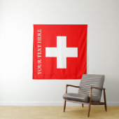 Personalisierte Schweiz-Flagge Schweiz Schweizer E Wandteppich (Beispiel)