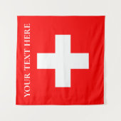 Personalisierte Schweiz-Flagge Schweiz Schweizer E Wandteppich (Vorderseite)