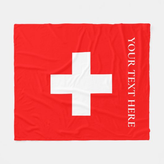 Personalisierte Schweiz Schweiz Schweiz Schweiz Eu Fleecedecke (Vorderseite (Horizontal))
