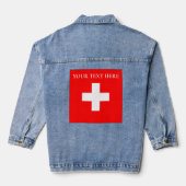 Personalisierte Schweiz Schweiz Schweiz Schweiz Eu Jeansjacke (Rückseite)