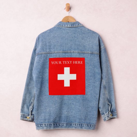 Personalisierte Schweiz Schweiz Schweiz Schweiz Eu Jeansjacke (Hangar)
