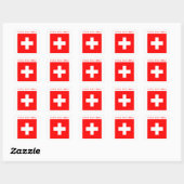 Personalisierte Schweiz Schweiz Schweiz Schweiz Eu Quadratischer Aufkleber (Blatt)