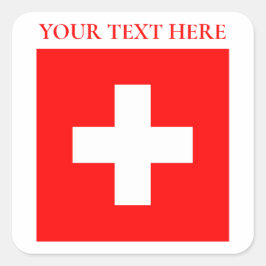 Personalisierte Schweiz Schweiz Schweiz Schweiz Eu Quadratischer Aufkleber