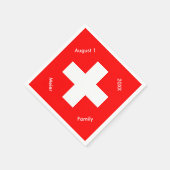 Personalisierte Schweiz Serviette (Ecke)