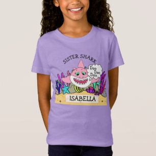 Personalisierte Schwester Shark Baby T-Shirt