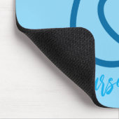 Personalisierte Schwesternkappe Stethoskop Name Mousepad (Ecke)