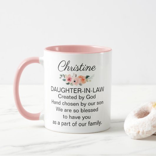 Personalisierte Schwiegertochter Tasse (Mit Donut)