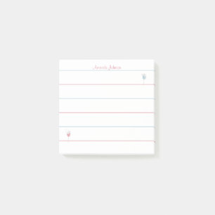 Personalisierte Schwimmballonmäuse Liniert Post-it Klebezettel