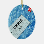 Personalisierte Schwimmen Urlaub Geschenke Keramik Ornament (Rechts)