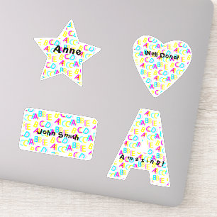 Personalisierte schwindelige Farbbriefe Alphabet Aufkleber