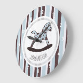 Personalisierte Schwingpferdewand-Uhr Große Wanduhr (Winkel)