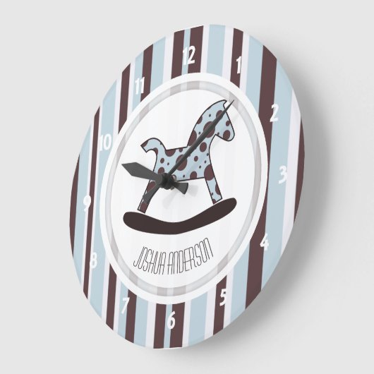 Personalisierte Schwingpferdewand-Uhr Große Wanduhr (Winkel)