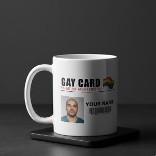 Personalisierte Schwulenkarte Premium-Mitgliedscha Kaffeetasse