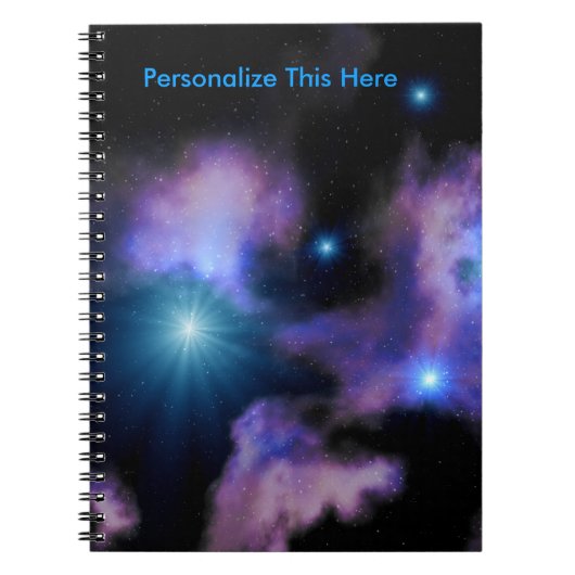 Personalisierte Sci FI-Nebelfleck-gewundenes Notizblock (Vorderseite)