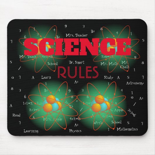Personalisierte Science Rules Mouse Pad Mousepad (Vorne)