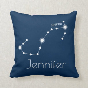 Personalisierte Scorpio Zodiac-Konstellation Kissen