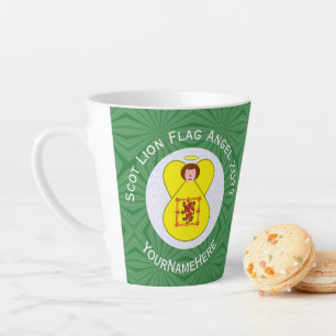 Personalisierte Scot Lion Engel Weihnachtsflagge Milchtasse