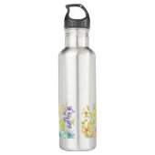 Personalisierte Scottie-Hundflasche, rosa Krawatte Edelstahlflasche (Rückseite)