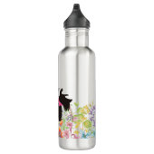 Personalisierte Scottie-Hundflasche, rosa Krawatte Edelstahlflasche (Rechts)