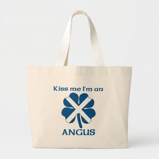 Personalisierte Scottish küssen mich, den ich Jumbo Stoffbeutel (Vorne)