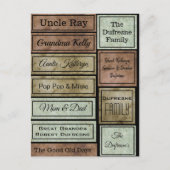 Personalisierte Scrapbook-Labels Postkarte (Vorderseite)