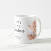 Personalisierte Script-Liebe Sie Oma 2 Foto Kaffeetasse (VorderseiteRechts)