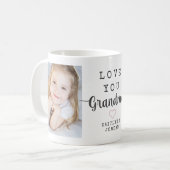 Personalisierte Script-Liebe Sie Oma 2 Foto Kaffeetasse (Vorderseite Links)